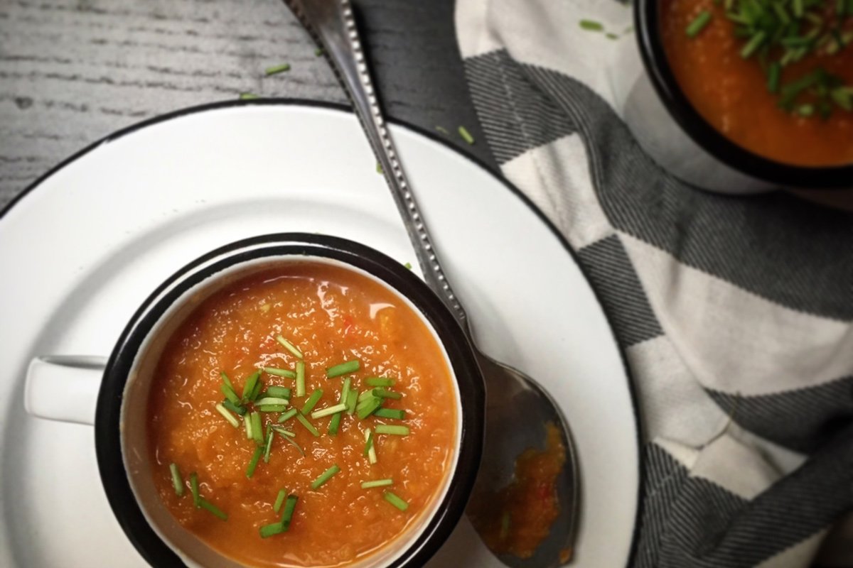 Paprika wortel gember soep