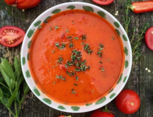 Tomaten paprika soep met rode peper